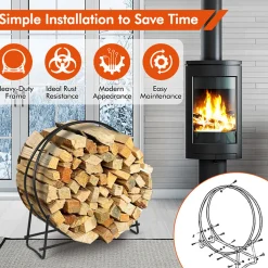 Masontops Inc 40'' Log Hoop Firewood Storage Rack