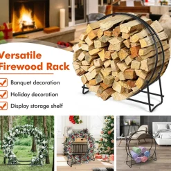 Masontops Inc 40'' Log Hoop Firewood Storage Rack