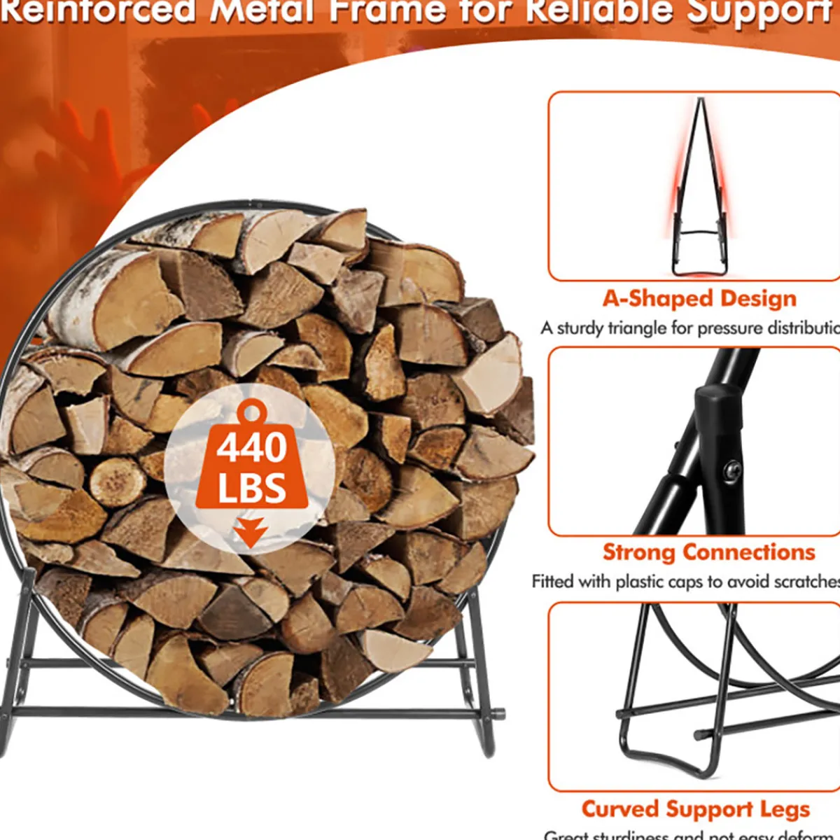 Masontops Inc 40'' Log Hoop Firewood Storage Rack