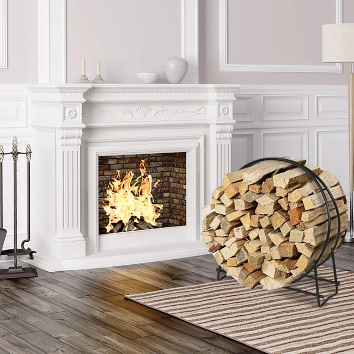 Masontops Inc 40'' Log Hoop Firewood Storage Rack