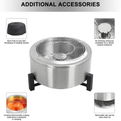 Shinerich International Inc 27'' Outdoor Smokeless Wood-Burning Fireplace