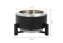 Shinerich International Inc 22'' Outdoor Smokeless Wood-Burning Fireplace