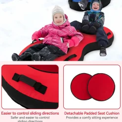 GoPlus (Costway) 80'' 2-Person Heavy-Duty Inflatable Snow Sled