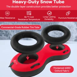 GoPlus (Costway) 80'' 2-Person Heavy-Duty Inflatable Snow Sled
