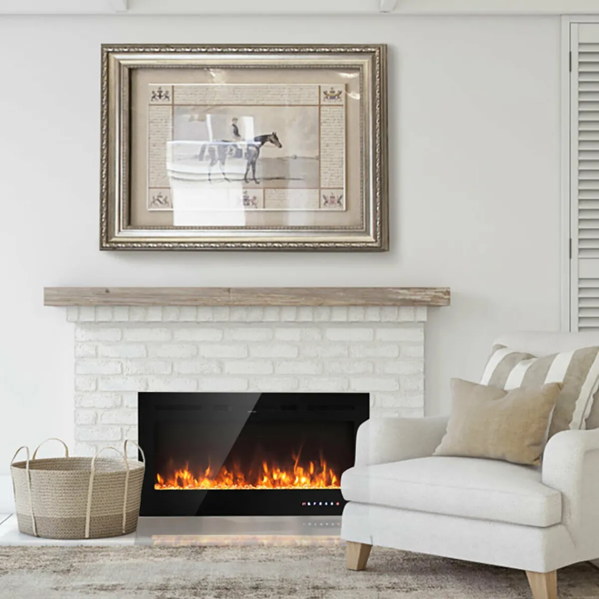 GoPlus (Costway) 40'' Recessed Electric Fireplace