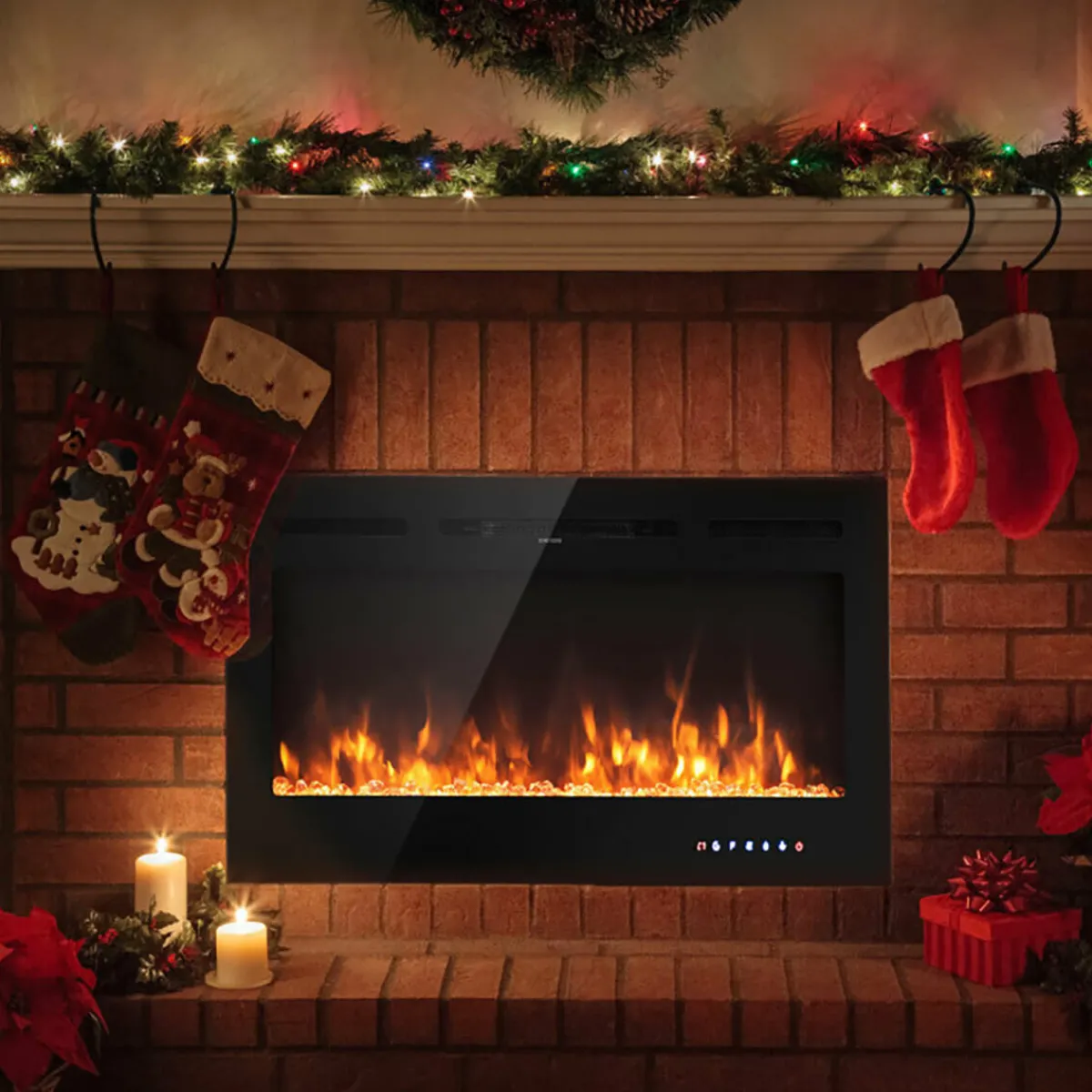 GoPlus (Costway) 40'' Recessed Electric Fireplace