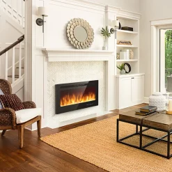 GoPlus (Costway) 36'' Recessed/Wall-Mounted Electric Fireplace