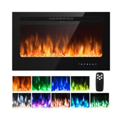 GoPlus (Costway) 36'' Recessed/Wall-Mounted Electric Fireplace