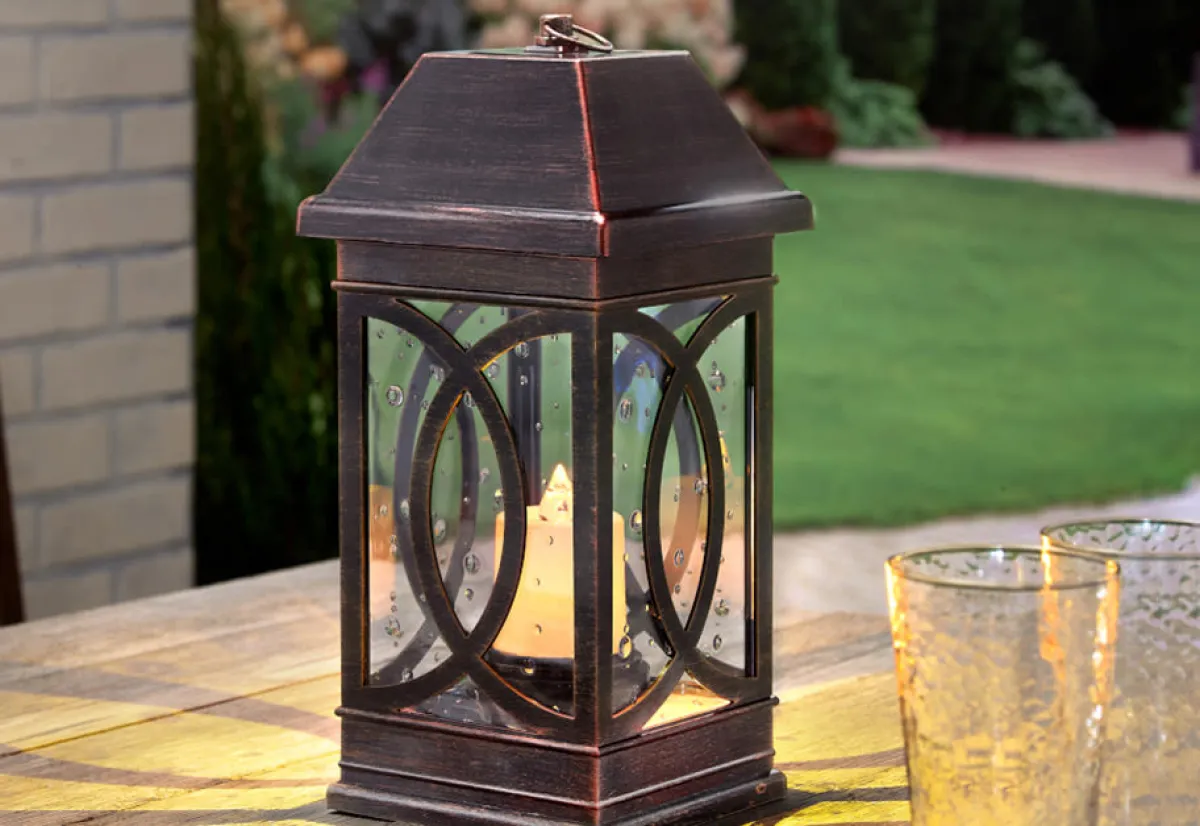 Smart Solar Inc. 15'' Solar Powered Candle Lantern