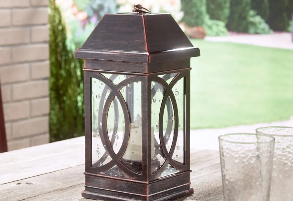 Smart Solar Inc. 15'' Solar Powered Candle Lantern