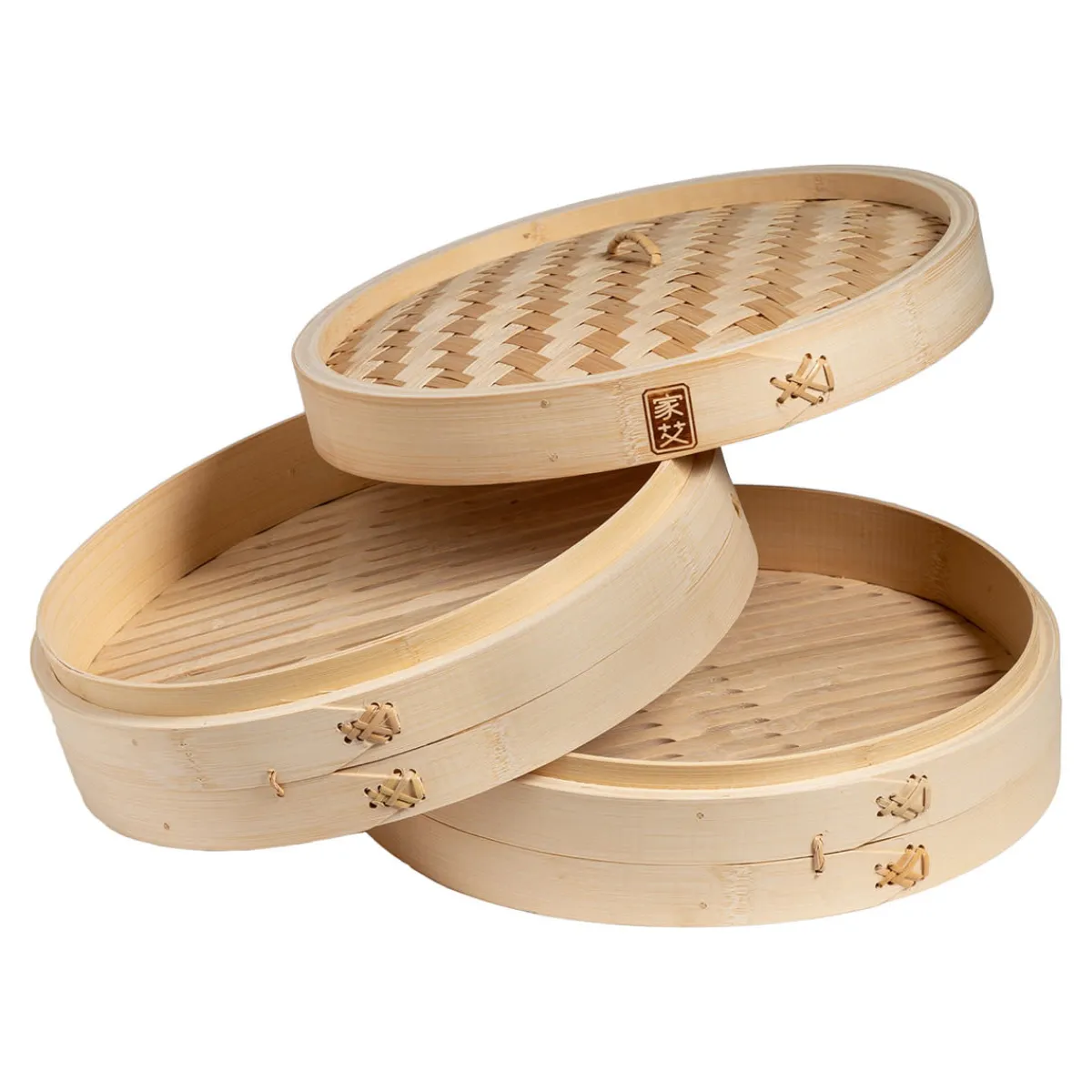 Escali Corp dba Kitchen Supply 12'' 2-Tier Bamboo Steamer Baskets