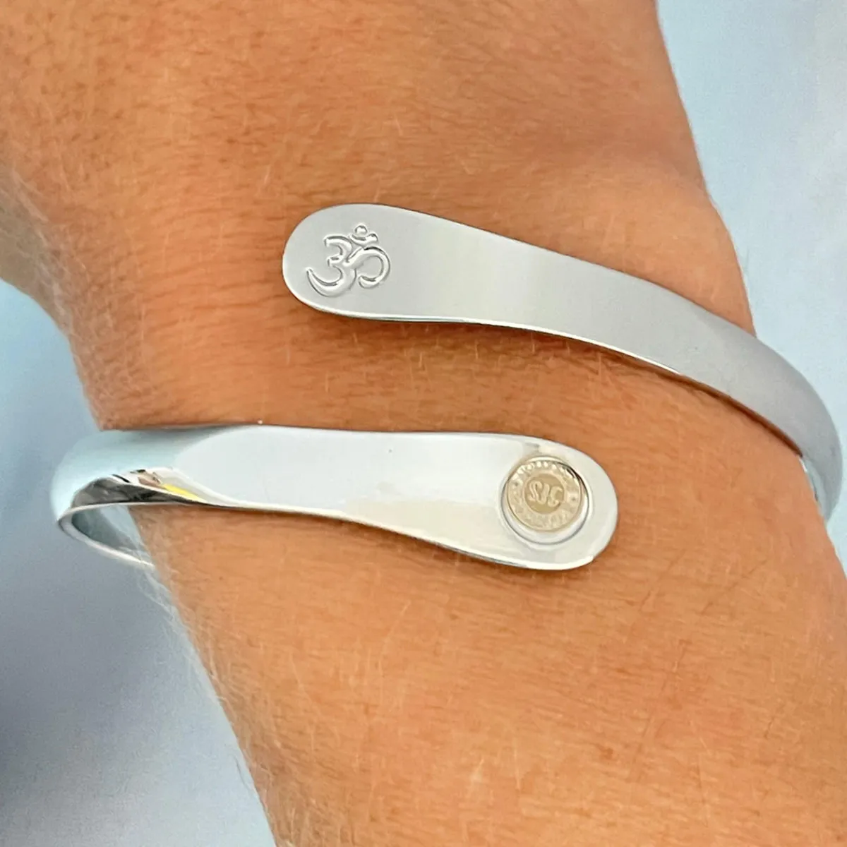 Hollywood Sensation Yoga Om Engraved Bracelet